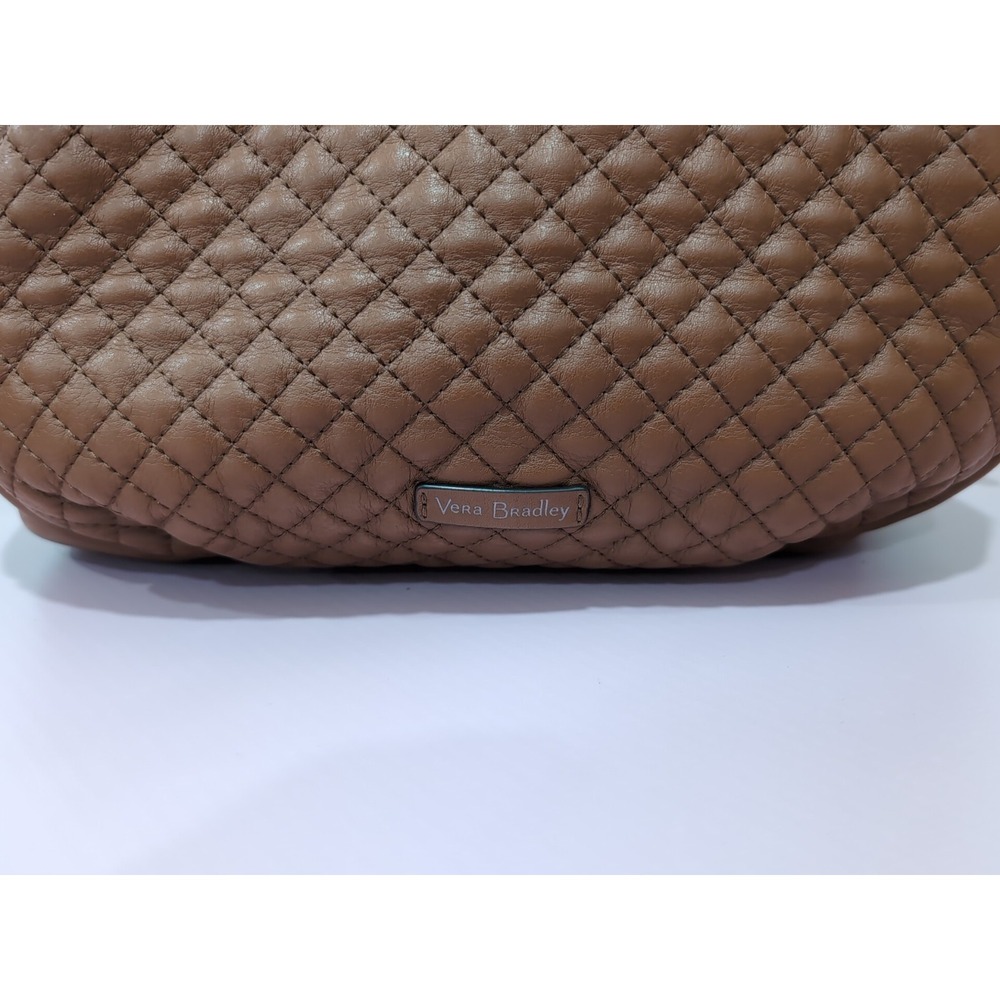 Vera Bradley Leather Carryall Glenna in Gallatin Classic Mocha Shoulder Bag - Picture 3 of 8